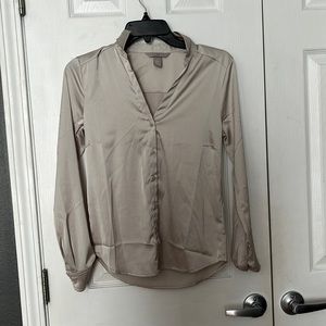 Tan silk top